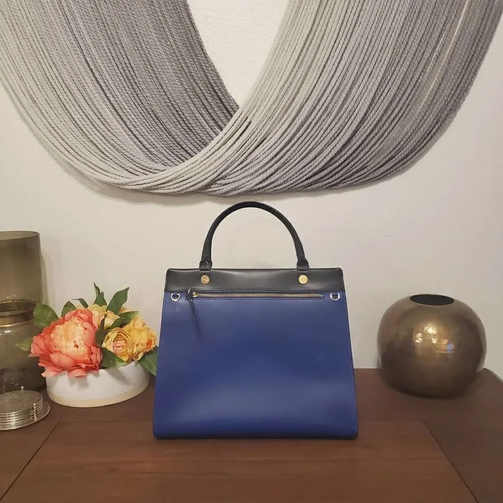 Iacucci Leather Color Block Handbag - Picture 3 of 6
